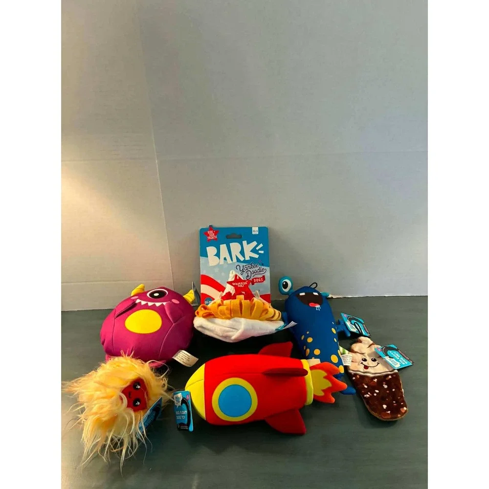Bark‎ Play On! Dog Toy Bundle Multi New Rocket Monster Float Treat Hider 6pc Set